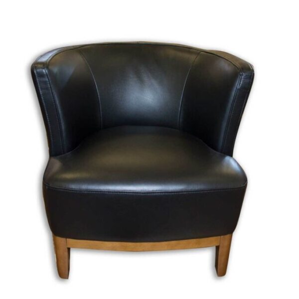 Cuba Leather Tub Chairs - Black